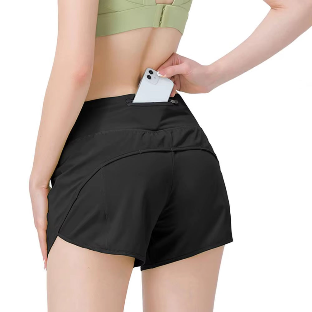 High Waist Breathable Nude Running Shorts Women'S Hip Lifting Tight Yoga Pants Training Quick Dry Fitness Sports Shorts