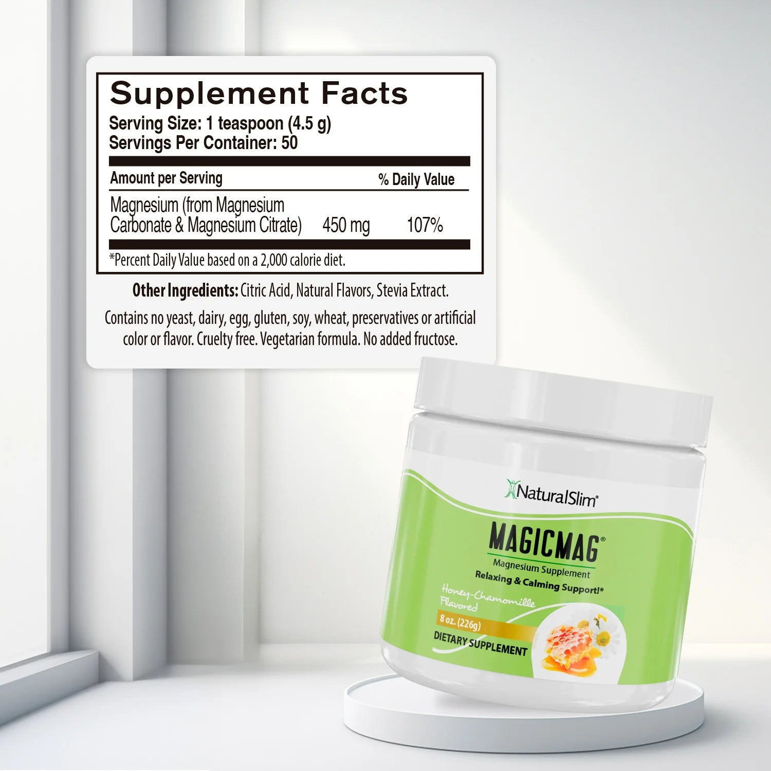 Magicmag® Manzanilla-Miel | Suplemento De Magnesio | Apoyo Relajante Y Calmante