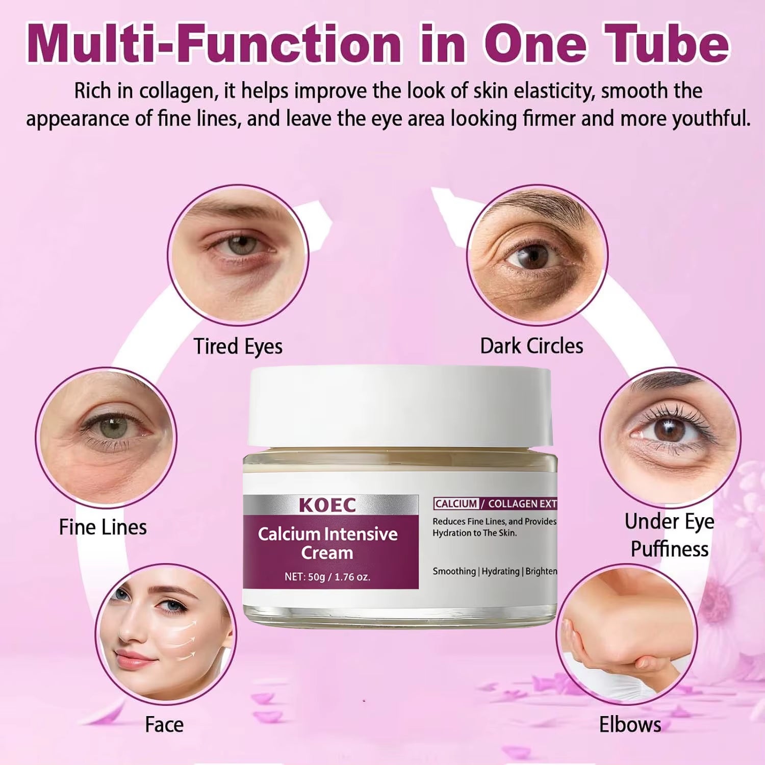 Calcium Volume Multi Face Cream Hydrating anti Aging Fade Fine Lines Firming Skin Brightening Nourishing Collagen Moisturing