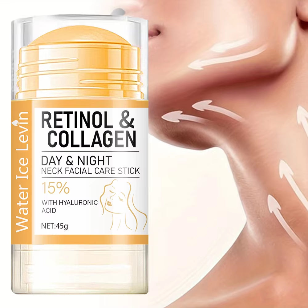 Retinol and Collagen Facial Neck Cream, Lifting Neck, Firming and Moisturizing Skin, Powerful Moisturizing Neck and Facial Skin, Brightening Neck Texture