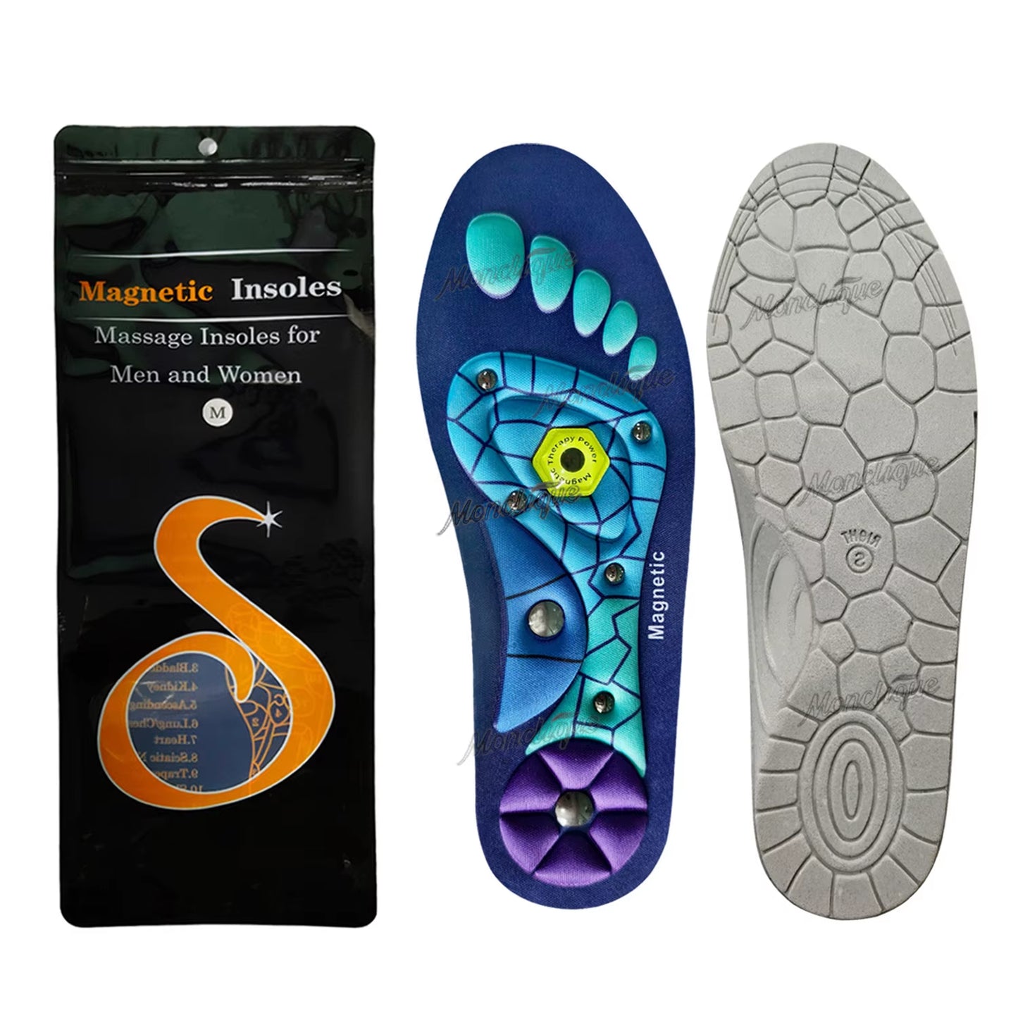 Experience Ultimate Comfort with Magnetic Sports Shoe Insoles - Orthopedic Inserts for Men and Women with Arch Support and Massage Features