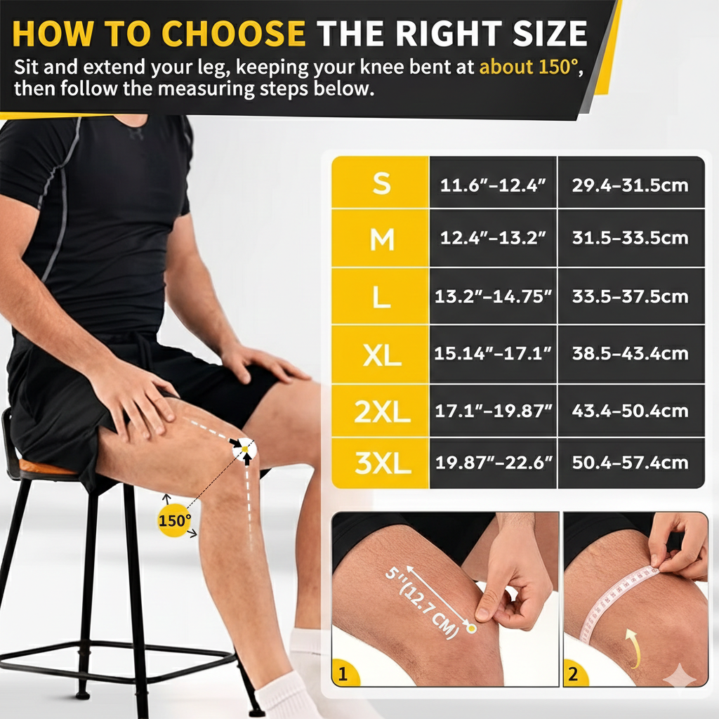 Ultimate Knee Brace with Patella Pad & Stabilizers - Premium Compression Sleeve for ACL/PCL Support in Running and Sports