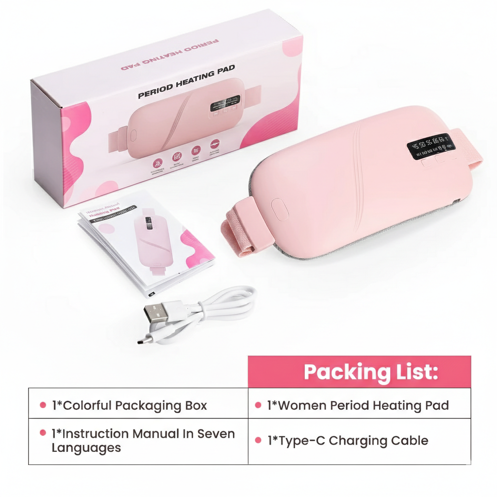 Smart Menstrual Relief Belt | 3-Level Heating & Vibration Therapy