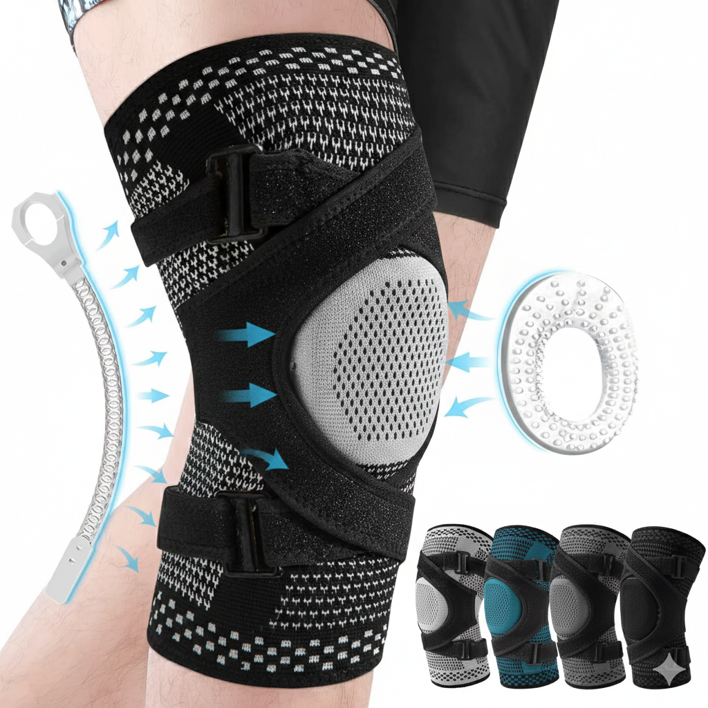 Ultimate Knee Brace with Patella Pad & Stabilizers - Premium Compression Sleeve for ACL/PCL Support in Running and Sports