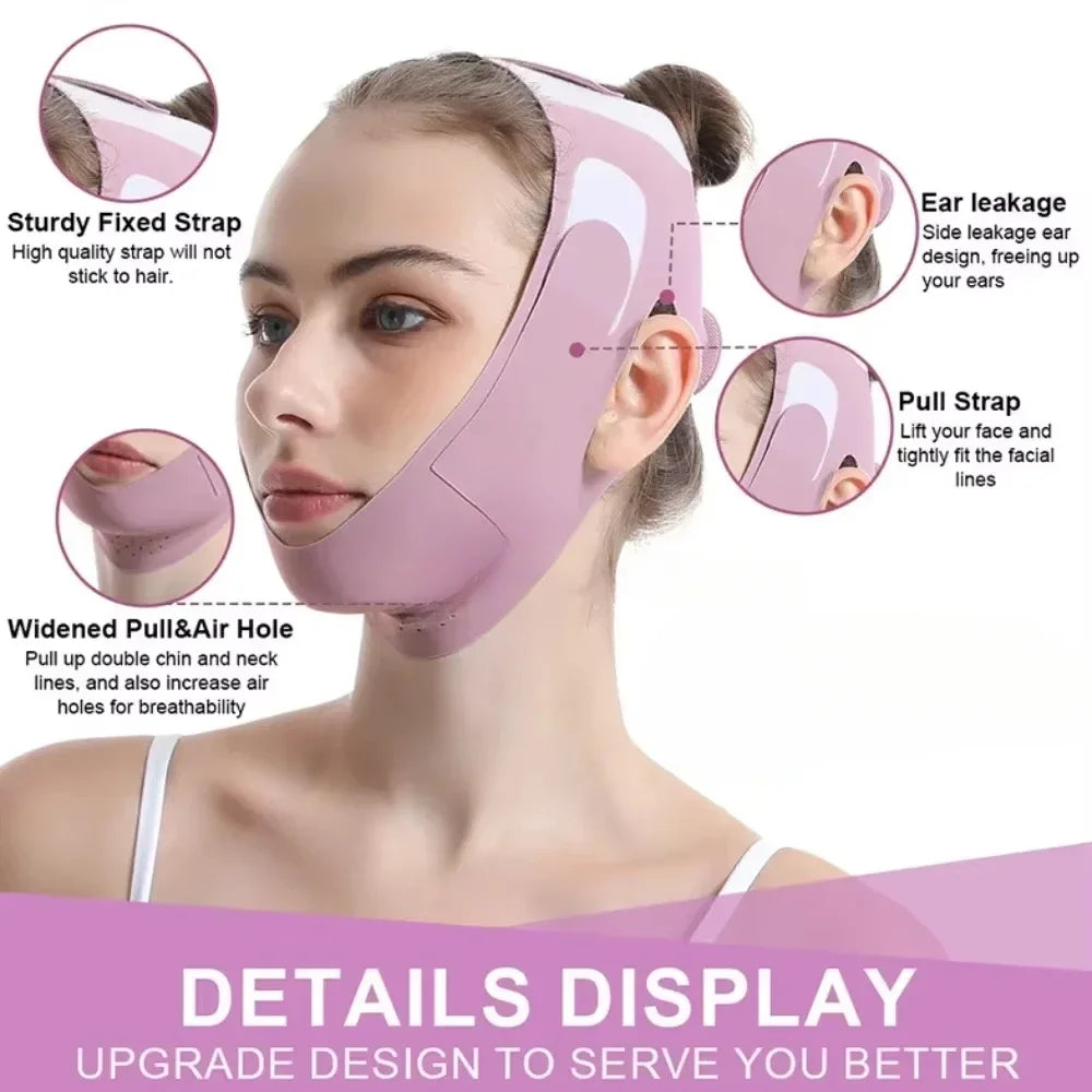 Transform Your Look with the Women’s V-Line Face Slimming Bandage - Chin Cheek Lift Up Belt and Anti-Wrinkle Facial Massager
