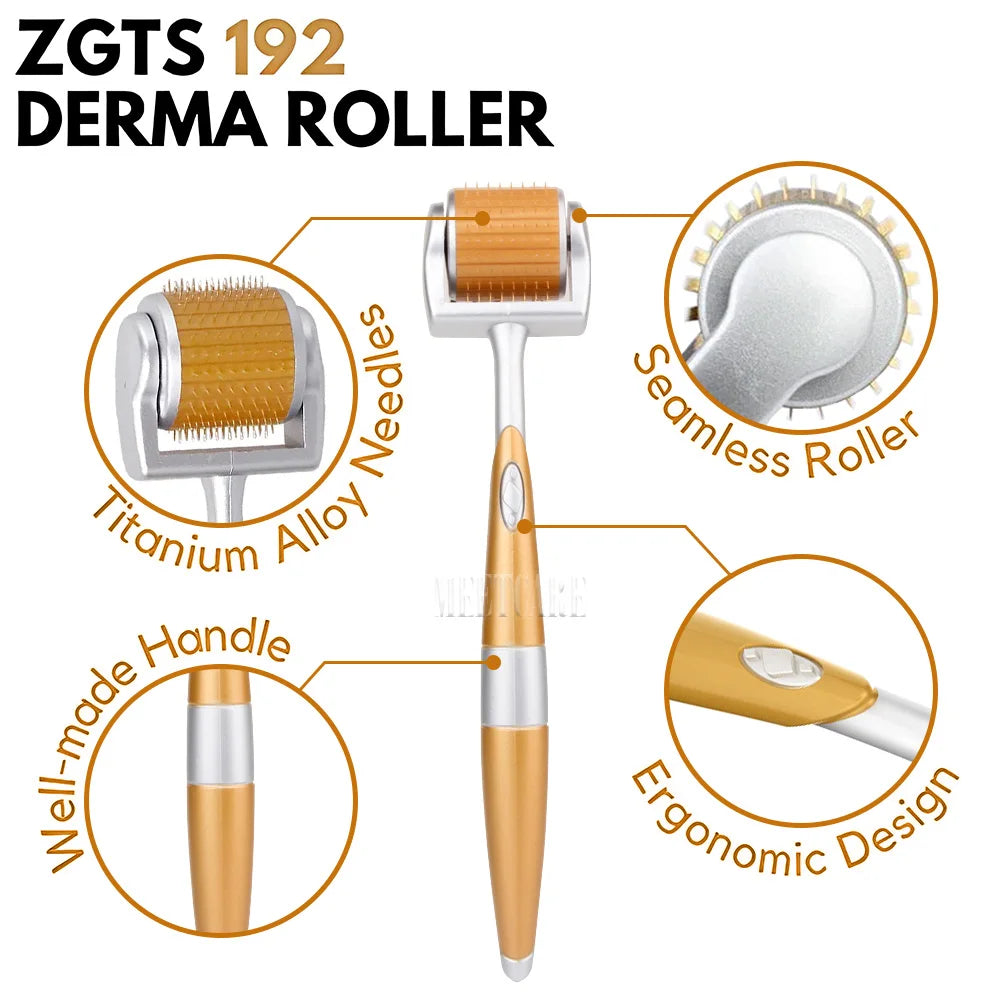 Transform Your Skin with the ZGTS 192 Needle Derma Roller - Ultimate Solution for Scar, Stretch Mark, and Hair-Loss Treatment