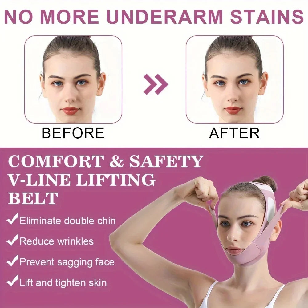 Transform Your Look with the Women’s V-Line Face Slimming Bandage - Chin Cheek Lift Up Belt and Anti-Wrinkle Facial Massager