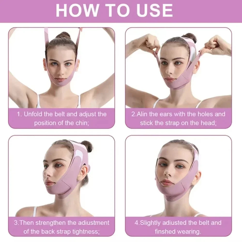 Transform Your Look with the Women’s V-Line Face Slimming Bandage - Chin Cheek Lift Up Belt and Anti-Wrinkle Facial Massager