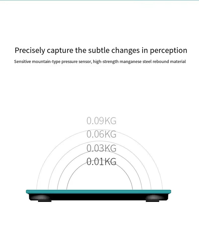 Digital scale with sensitive pressure sensor, measures small weight changes from 0.01kg to 0.09kg.