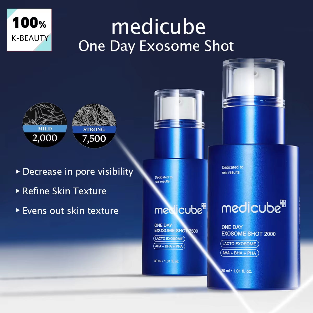One Day Exosome Shot,Fast-Absorbing & Non-Sticky,Advanced Booster,Pore-Caring,Intensive Care,K-Beauty,Korean Makeup