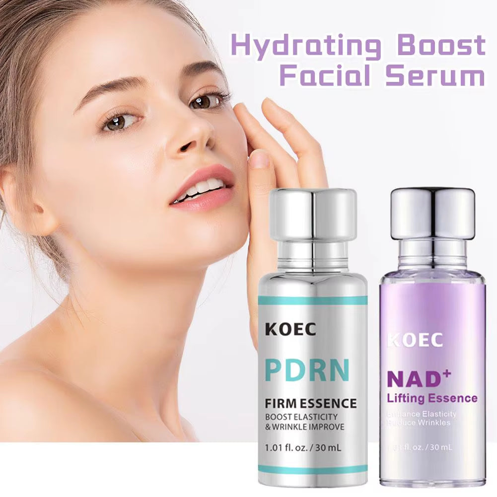 Korea KOEC PDRN/NAD+ Facial Serum - PDRN Firming Boost Elasticity & Wrinkle Improve, NAD+ Lifting & Reduce Fine Lines, Skin Care
